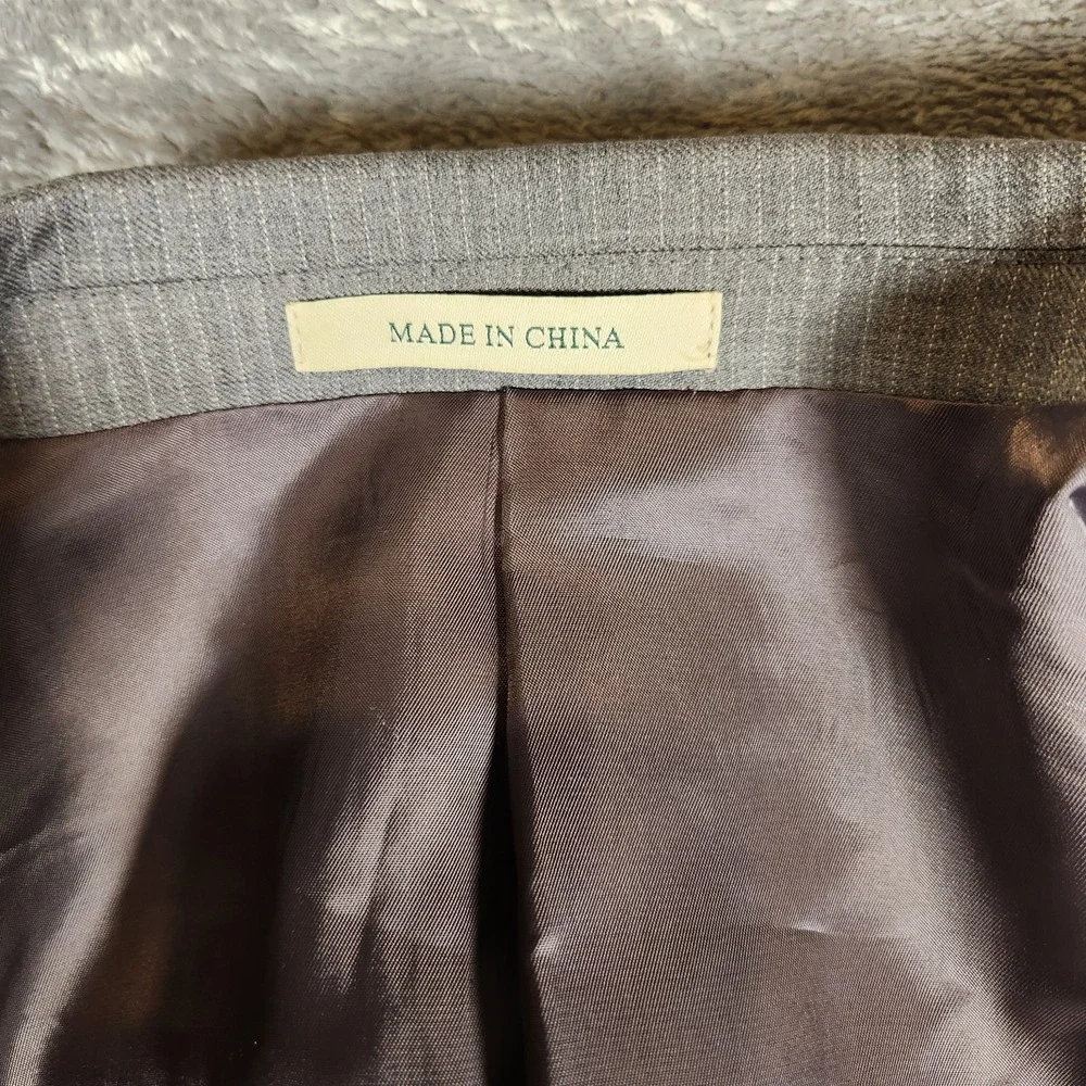 Lauren Ralph Lauren LRL‎ Gray Mens Size 44R 100% Wool Jacket Blazer Sport Coat